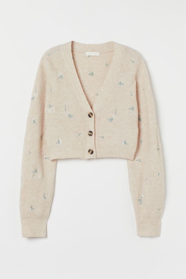 Leafy knitted sweater